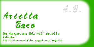 ariella baro business card